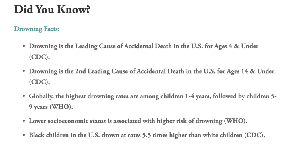 Facts on Drownings